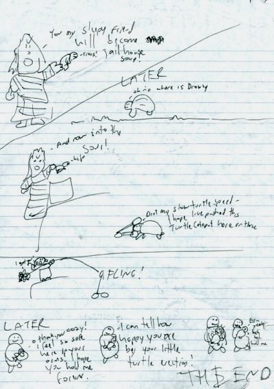 'You my sleepy friend will become jailhouse soup!'
'Yikes!'
---
LATER
'oh no where is drowsy'
---
'And now into the soup!'
'help'
'Drat my slow turtle speed - I hope I've pushed this Turtle Catapult here on time'
---
*FLING!*
'I got you!'
---
LATER
'o thank you zcozy! i feel so safe here in your arms! i hope you hold me forever.'
'i can tell how happy you are by your little turtle erection!'
*blush*
'Er - yeah. heh heh. hold me'
---
THE END